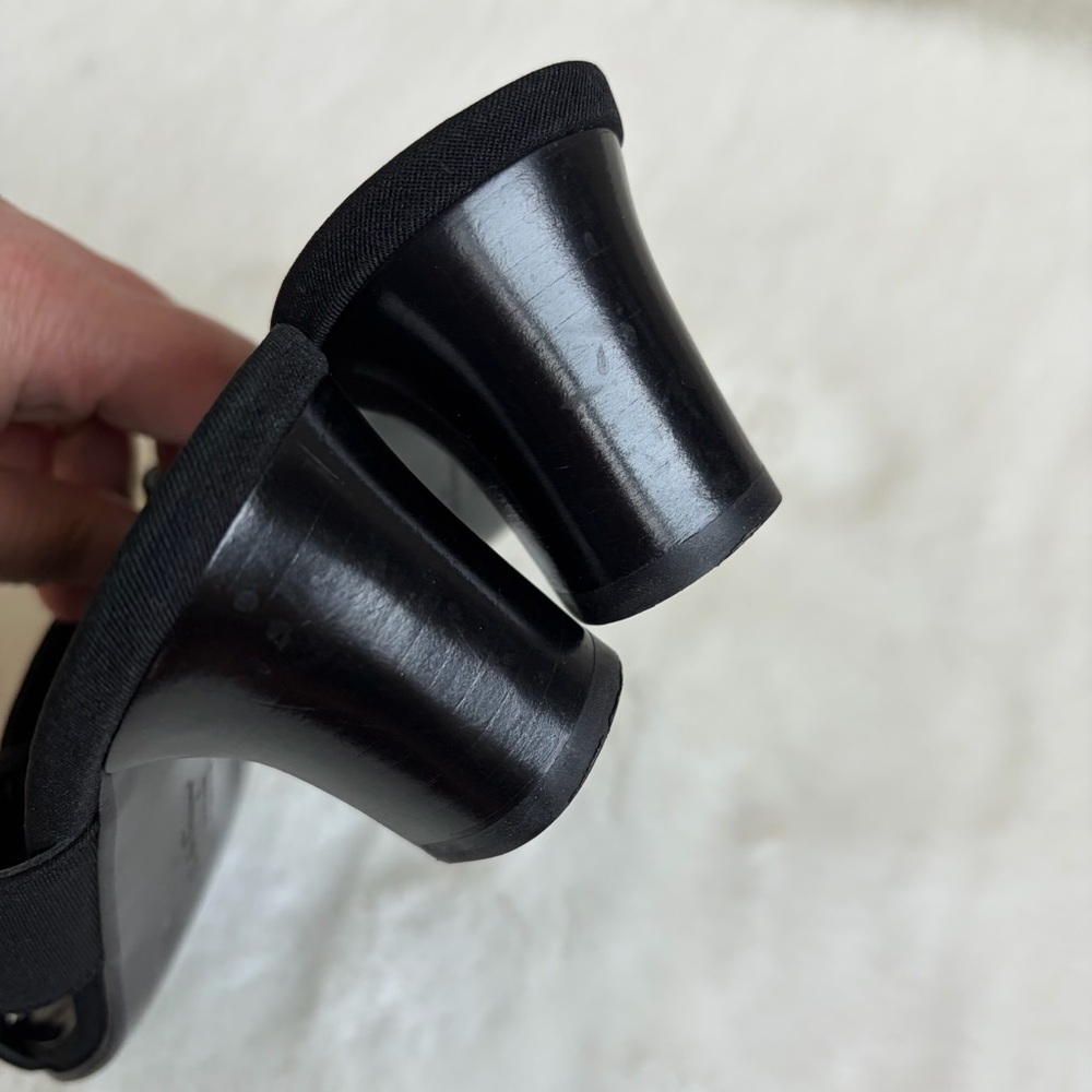 Salvatore Ferragamo Black Slip-On Heeled Sandals | 6.5 2 A - Picture 11 of 13